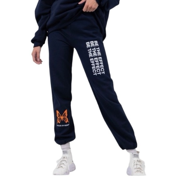 mayfair the label butterfly be the effect sweatpants designer S/M joggers - Picture 1 of 14